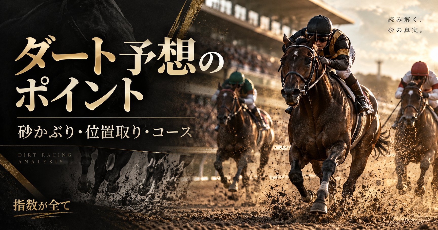 ダート競馬の予想で見るポイント|砂かぶり・芝スタート・位置取りと穴馬