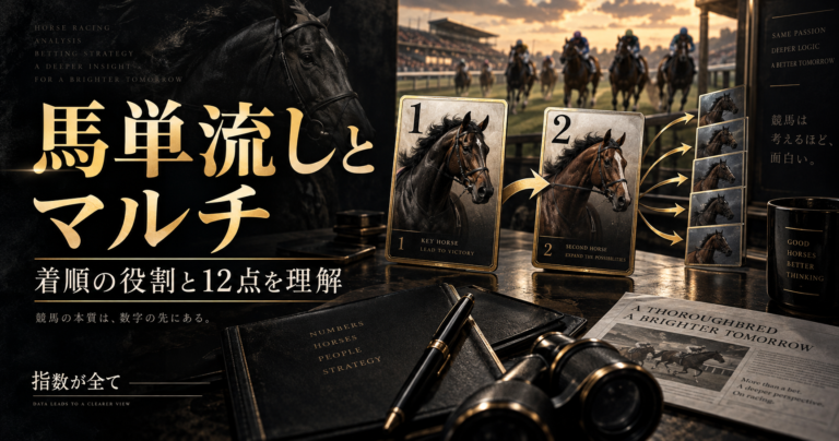 馬単流しとマルチの点数・買い方｜1着固定・2着固定・相手6頭12点を解説