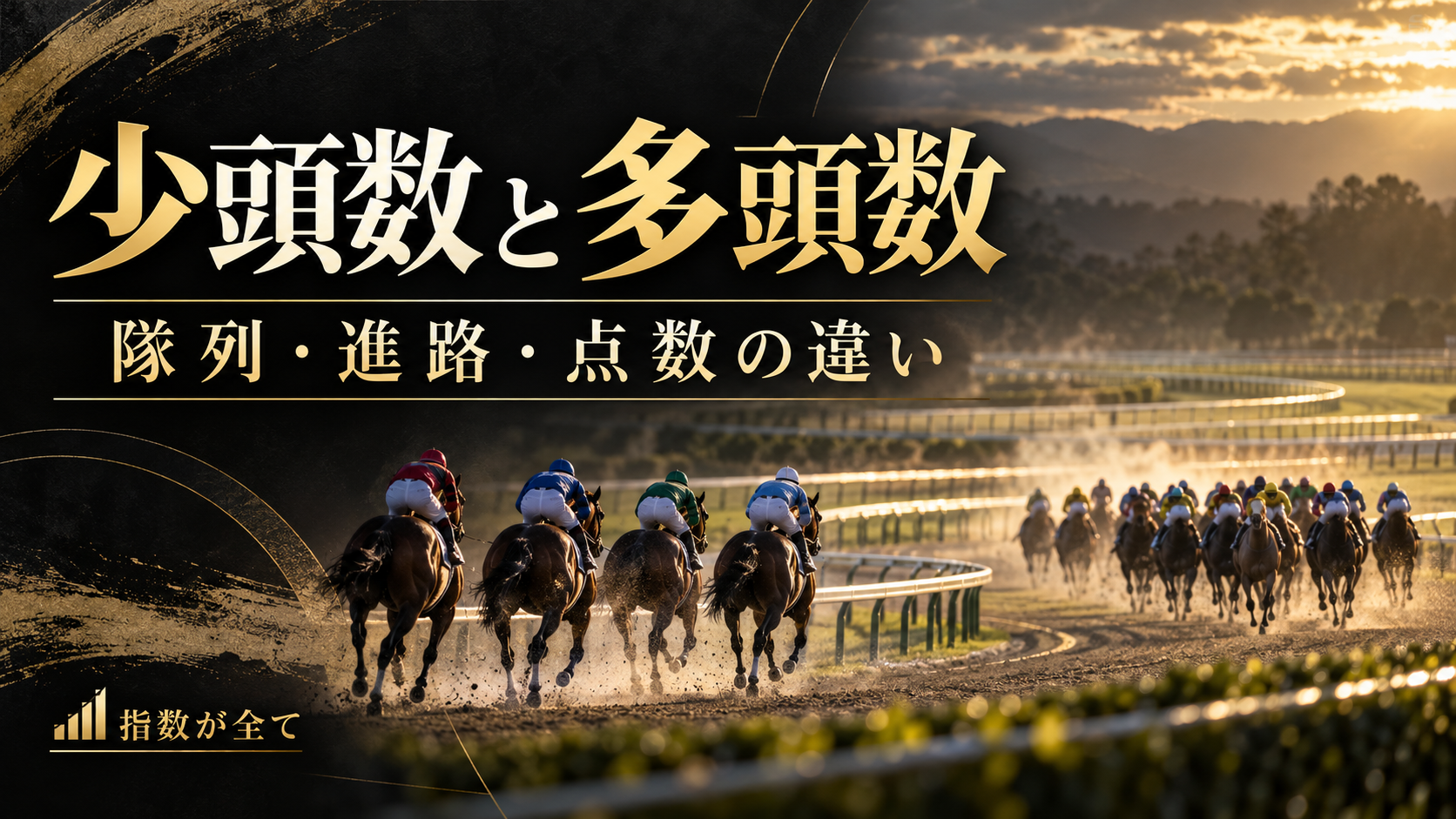 少頭数と多頭数。隊列・進路・点数の違い。イメージ