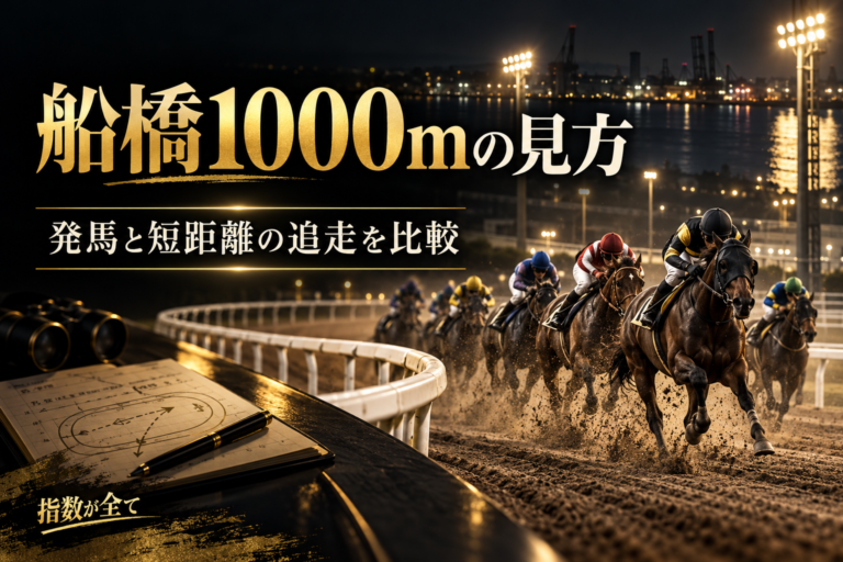 船橋1000mの特徴と予想の手順|発馬・追走・コーナー出口を比較