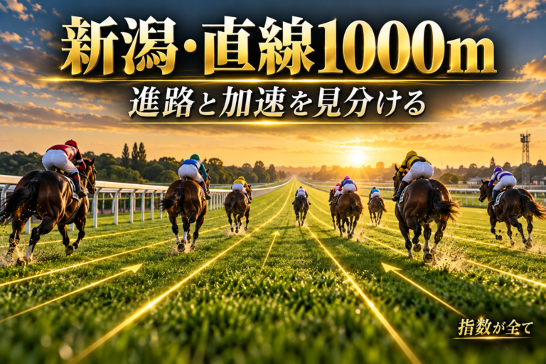 新潟芝1000m・直千の見方｜外枠だけで決めない進路と加速の比較