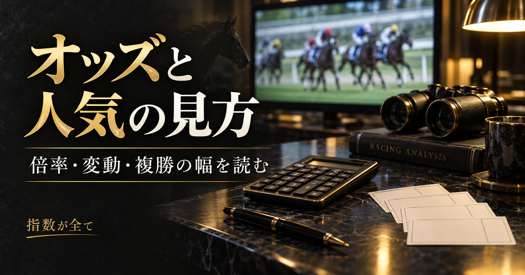 オッズと人気の見方をテーマにした競馬と分析のイメージ