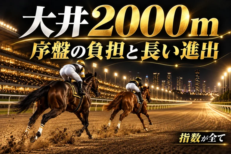 大井2000mの特徴と予想の手順｜序盤の負担・長い進出・指数の再現条件