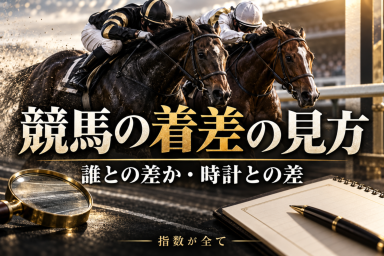 競馬の着差の見方｜ハナ・クビ・馬身と時計差を次走の比較へつなぐ