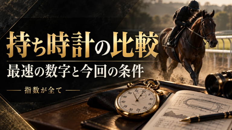 競馬の持ち時計の見方|同距離でも馬場・展開・期間をそろえて比較