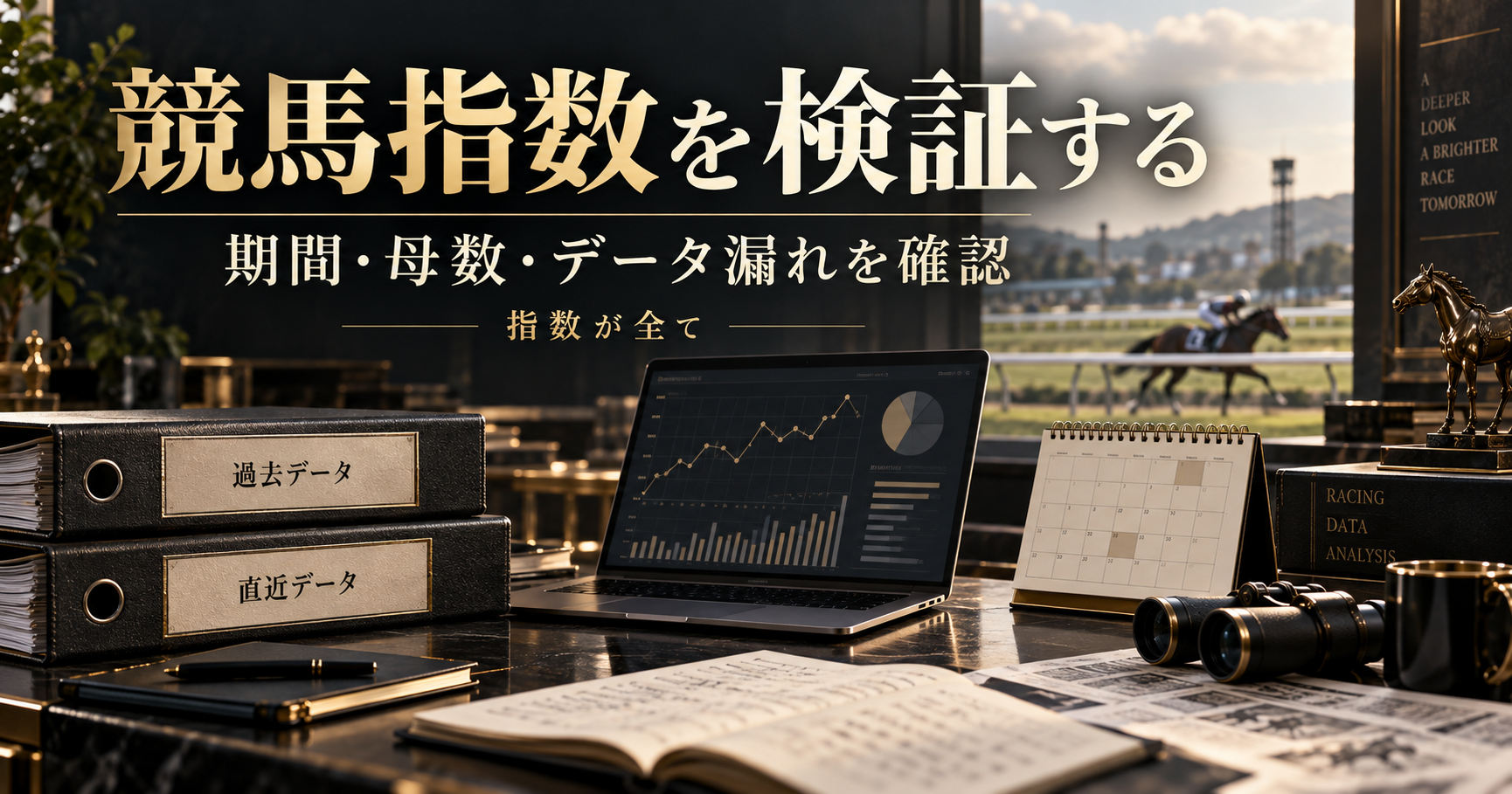競馬指数を検証する。期間・母数・データ漏れを確認を示すイメージ