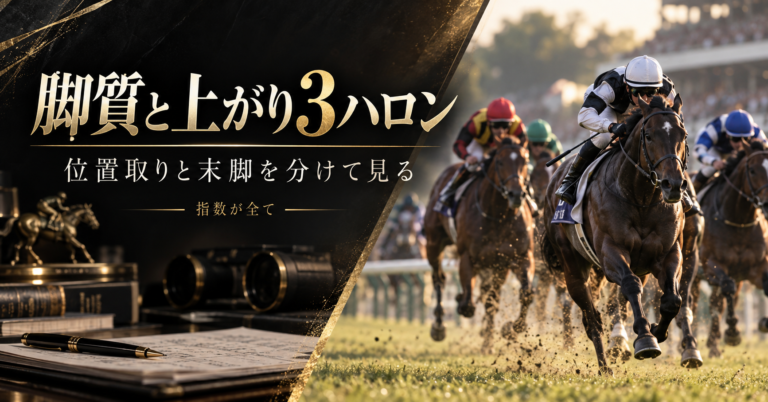 競馬の脚質と上がり3ハロンの見方｜逃げ・先行・差し・追込を条件で比較