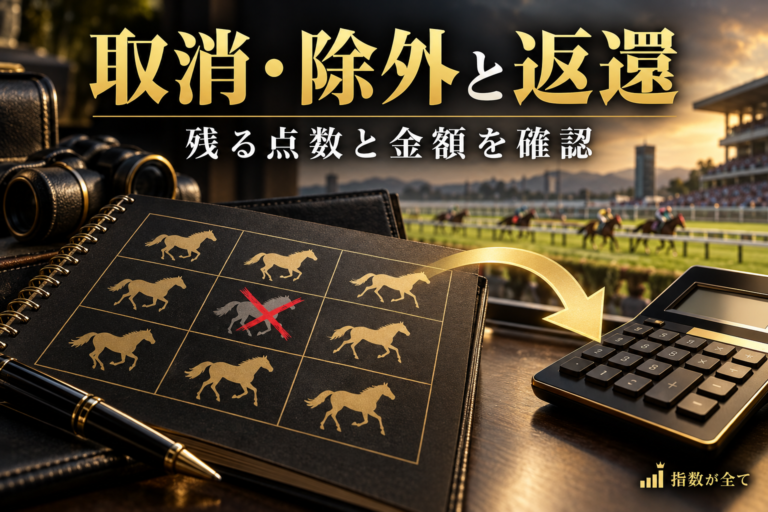 出走取消・競走除外で馬券はどうなる？返還点数と残る金額を検算