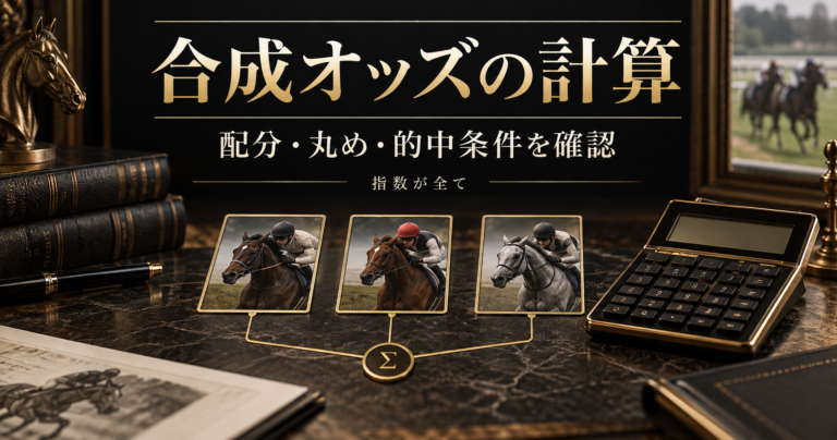 競馬の合成オッズの計算方法|均等払戻・100円単位・ワイド