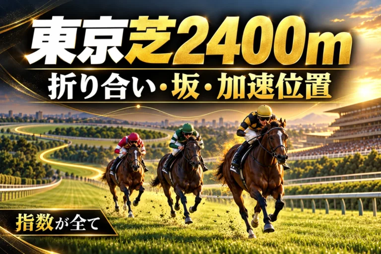 東京芝2400mの特徴と予想の手順|折り合い・坂・加速位置を指数と照合