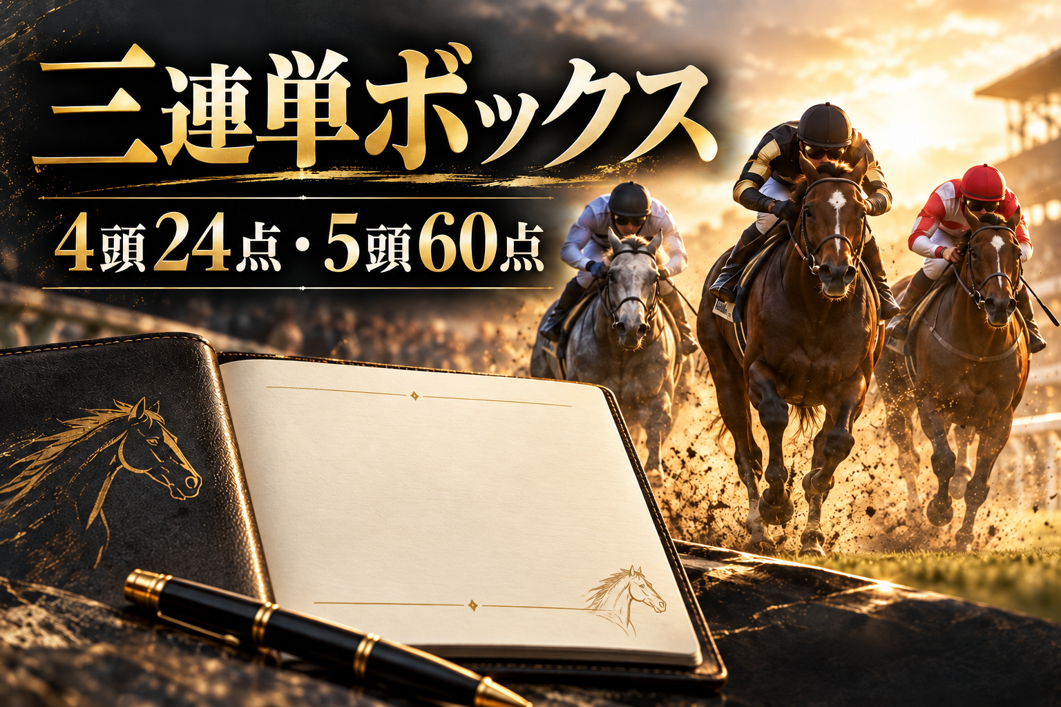 三連単ボックスの点数と買い方|4頭24点・5頭60点と予算の比較