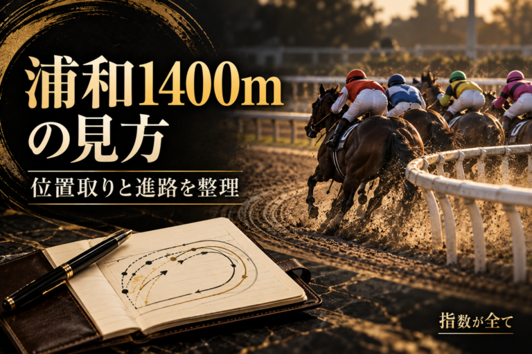 浦和1400mの特徴と予想の手順|小回り・内外の進路・位置取りを比較