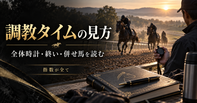 競馬の調教タイムの見方|坂路・ウッド・終い・併せ馬を比較する手順